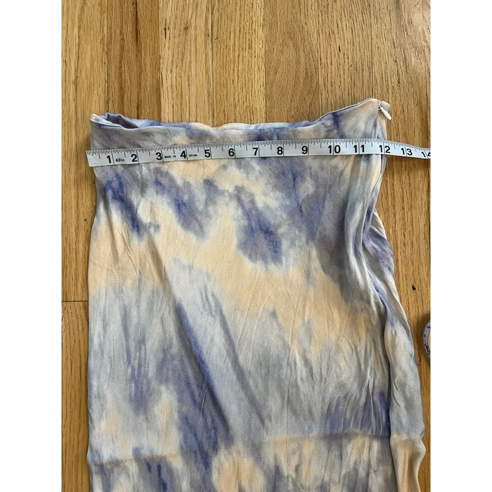 Urban Outfitters Blue Tie Dye Viscose Midi Skirt OB983109 Size 4 Womens Boho - Picture 7 of 8